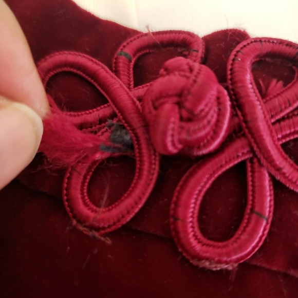 Vintage Velvet-Like Burgundy Maxi Skirt / by Sears / A-Line / Size 11 Ju… - Picture 5 of 5